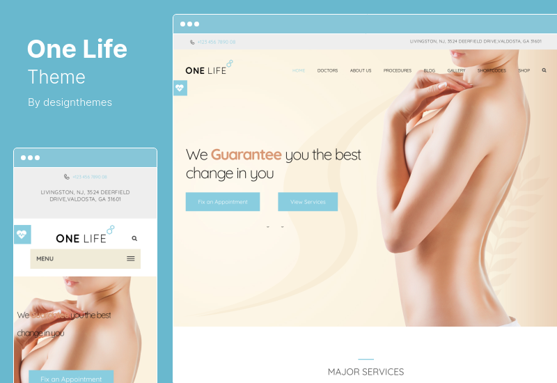 OneLife Theme - Medical Healthcare WordPress Theme