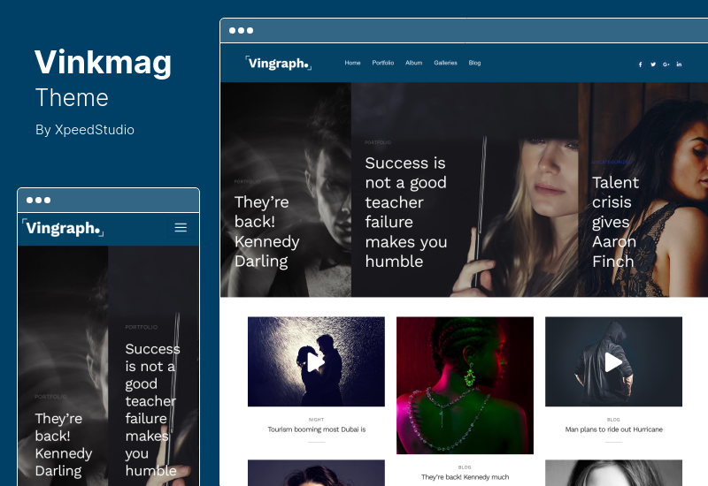 Vinkmag Theme - AMP Newspaper Magazine WordPress Theme
