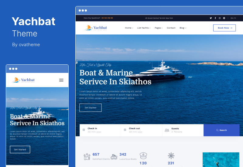 Yachbat Theme - Yacht & Boat Rental WordPress Theme