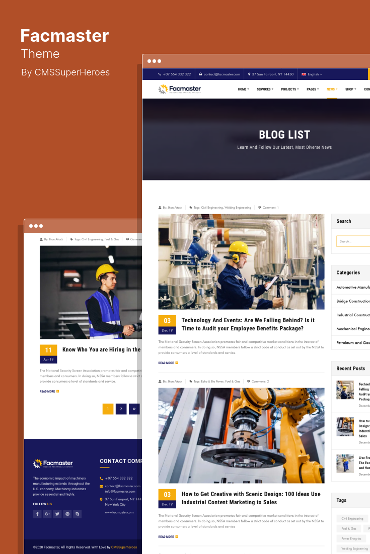 The Best WordPress Themes for Industrial and Manufacturing Sites