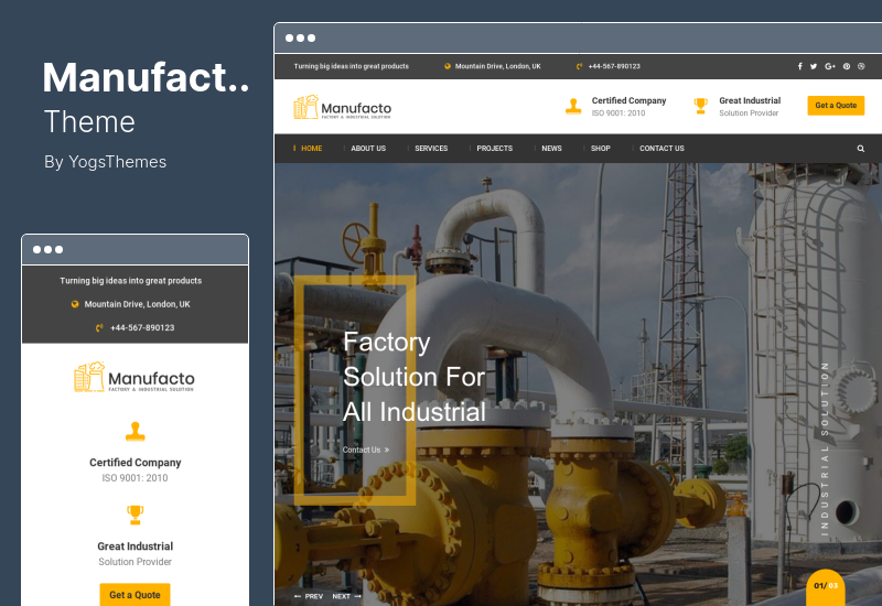 Manufacto Theme - Factory WordPress Theme