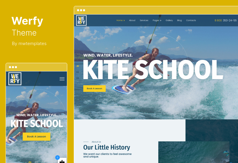 Werfy Theme - Surfing & Water Sports WordPress Theme