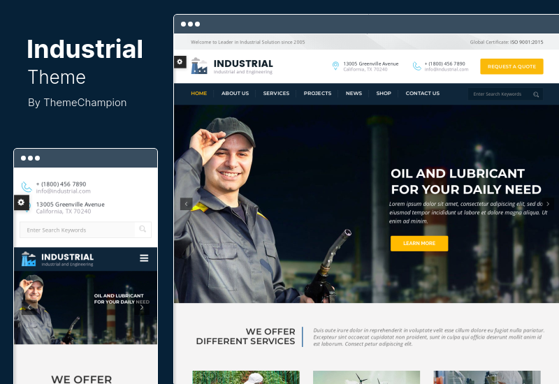 Industrial Theme - Industry Engineering WordPress Theme