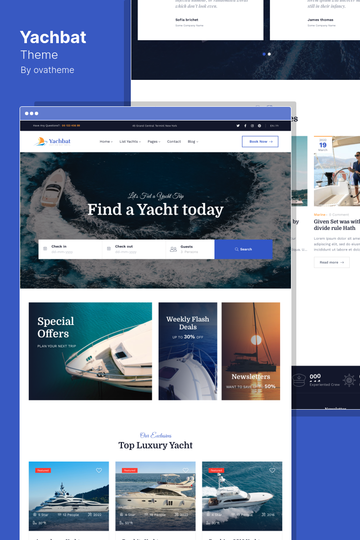 Best WordPress Themes for Yachting and Yacht Club Sites