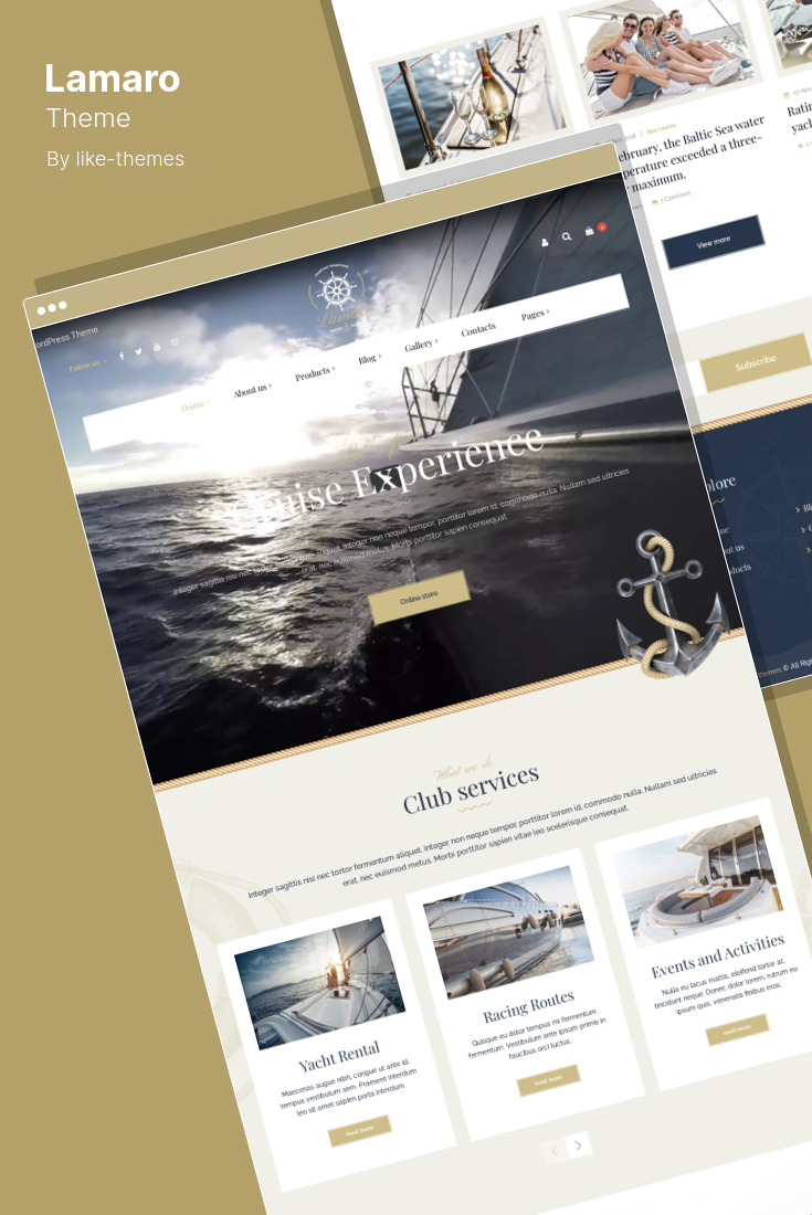Best WordPress Themes for Yachting and Yacht Club Sites