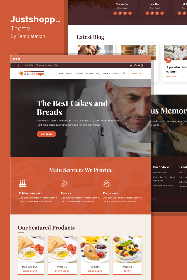WordPress Themes for Bakery Websites
