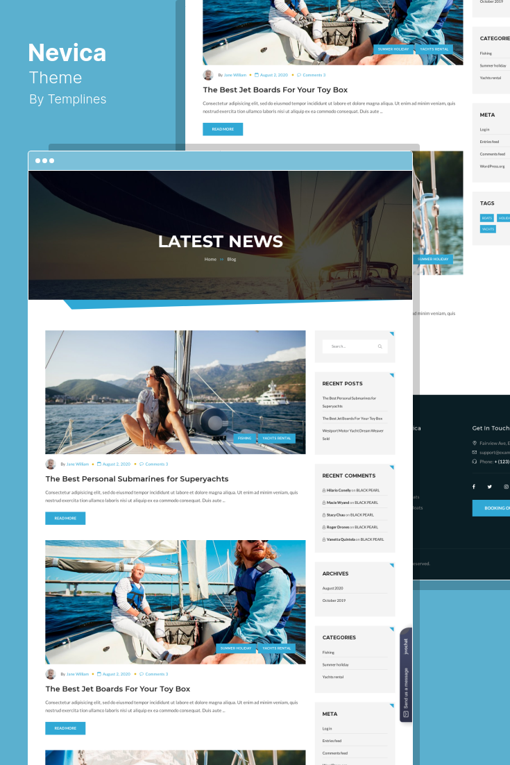 Best WordPress Themes for Yachting and Yacht Club Sites