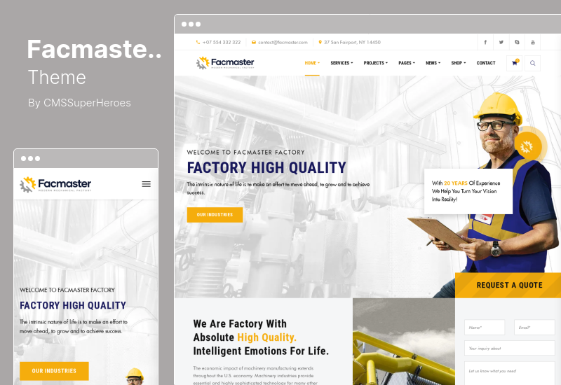 Facmaster Theme - Factory Industrial WordPress Theme