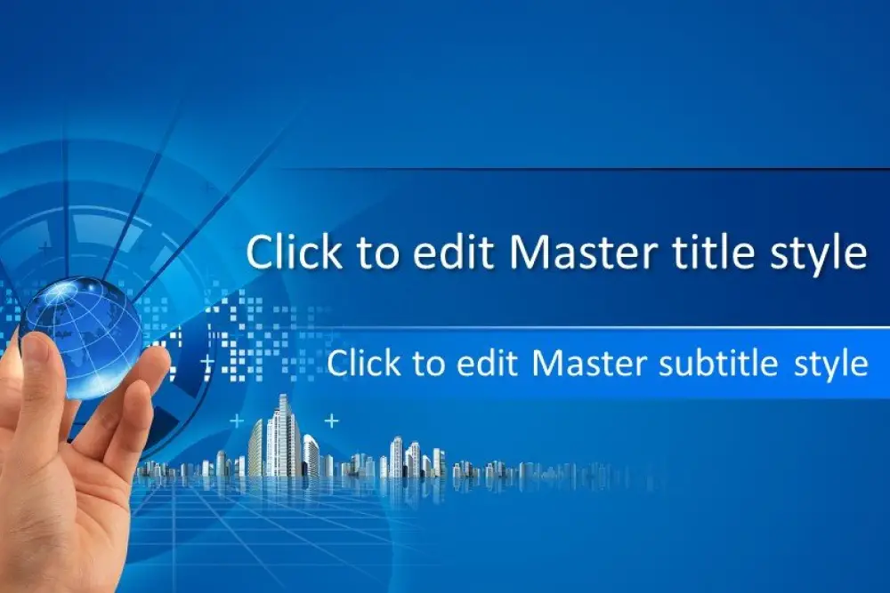 Free Business Global PowerPoint Template -