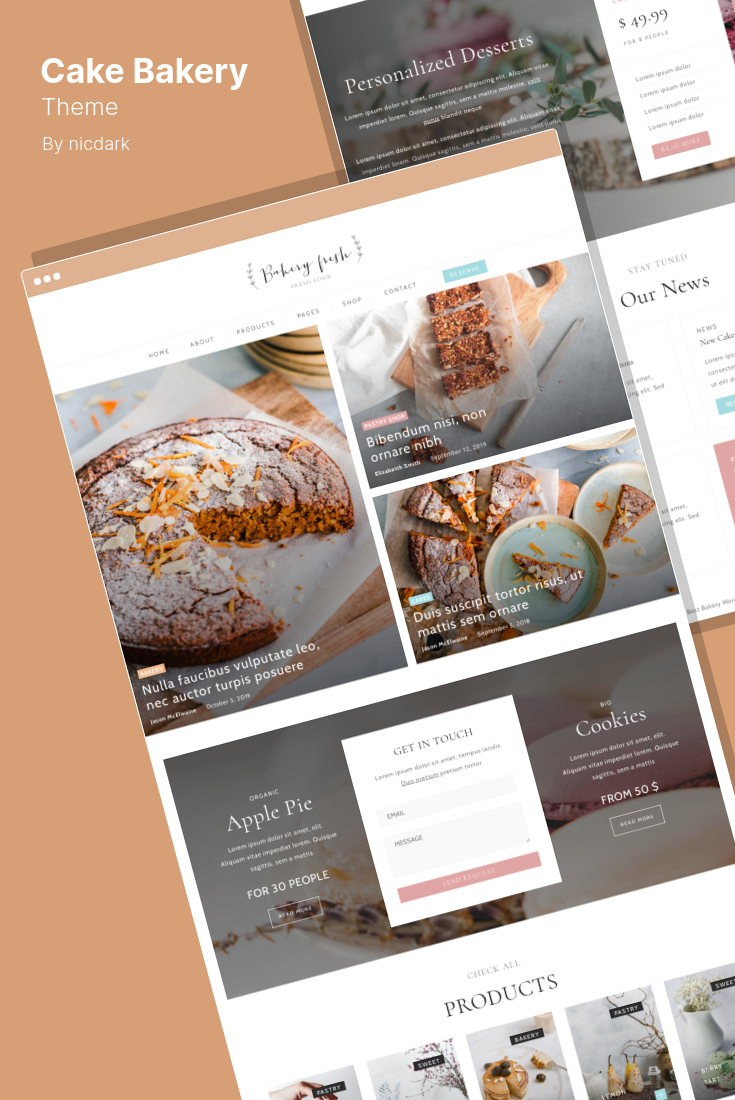 WordPress Themes for Bakery Websites