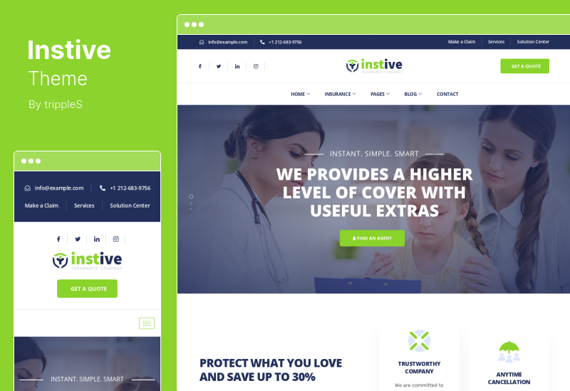 Instive Theme - Insurance WordPress Theme