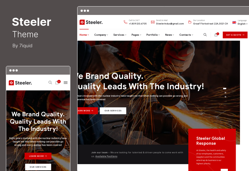 Steeler Theme - Industrial Manufacturing WordPress Theme