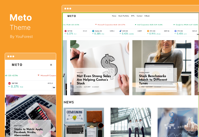 Meto Theme - Designed for Investors, Traders Economists WordPress Theme