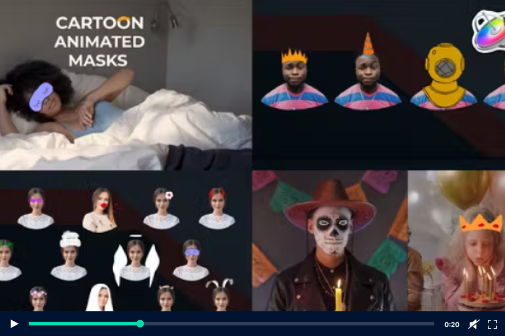 Cartoon Animated Masks for FCPX -