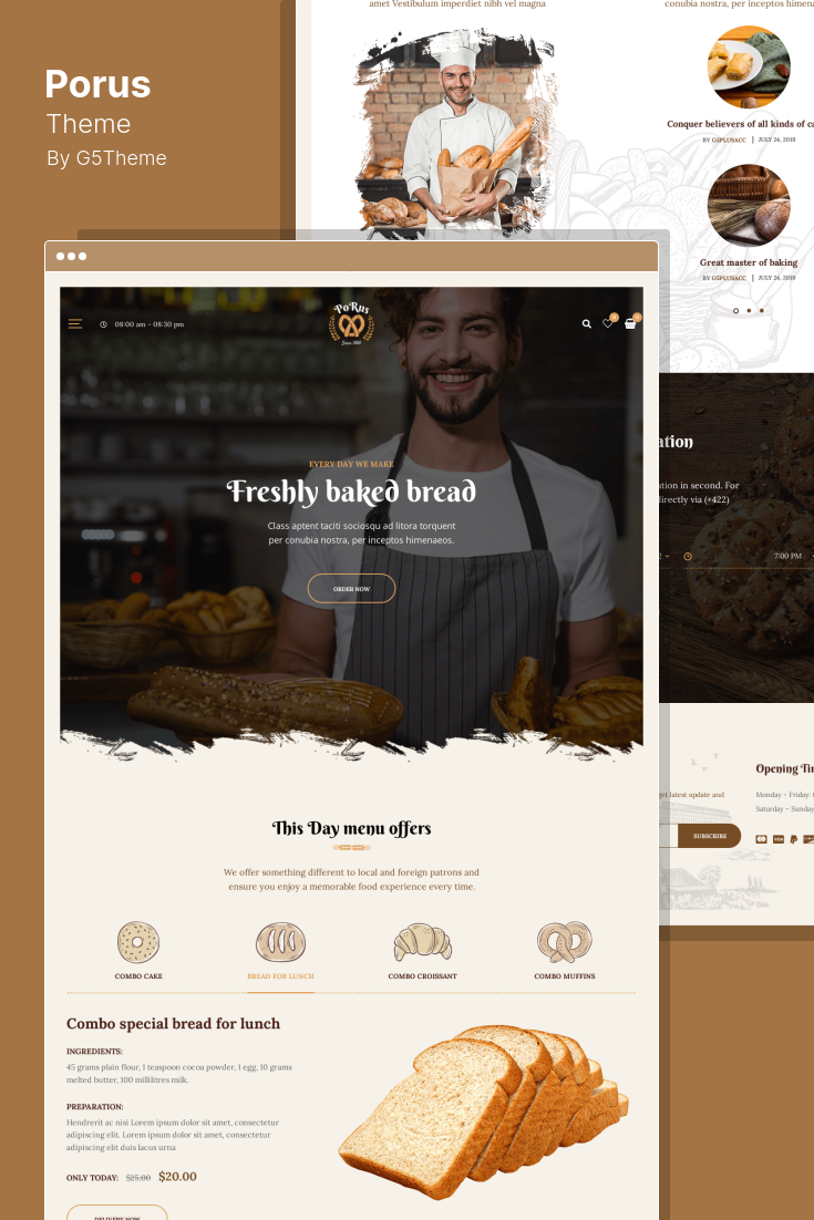 WordPress Themes for Bakery Websites
