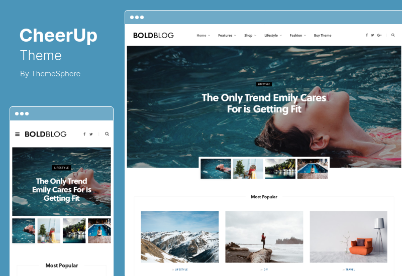 CheerUp Theme - Food, Blog Magazine WordPress Theme
