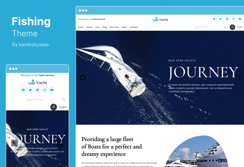 Fishing Theme - Water Sports, Yacht & Fishing WordPress Theme