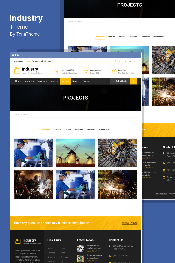 The Best WordPress Themes for Industrial and Manufacturing Sites