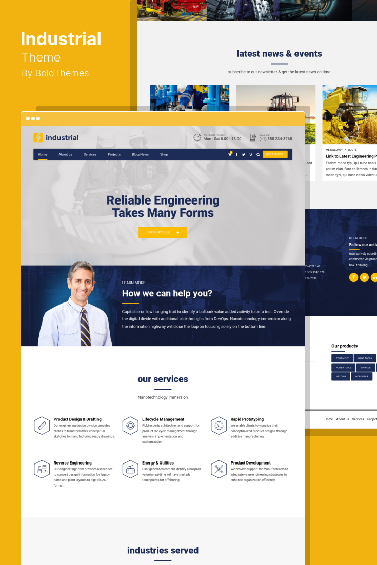 The Best WordPress Themes for Industrial and Manufacturing Sites