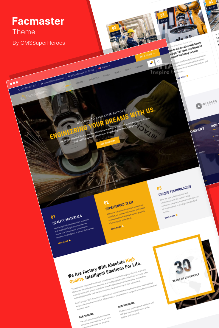 The Best WordPress Themes for Industrial and Manufacturing Sites