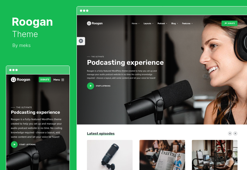 Roogan Theme - Podcast WordPress Theme