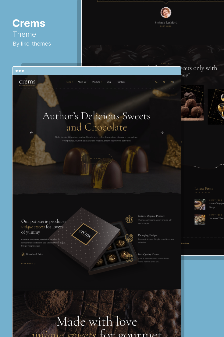 WordPress Themes for Bakery Websites