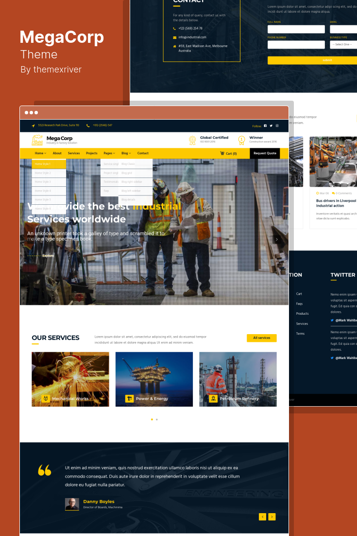 The Best WordPress Themes for Industrial and Manufacturing Sites