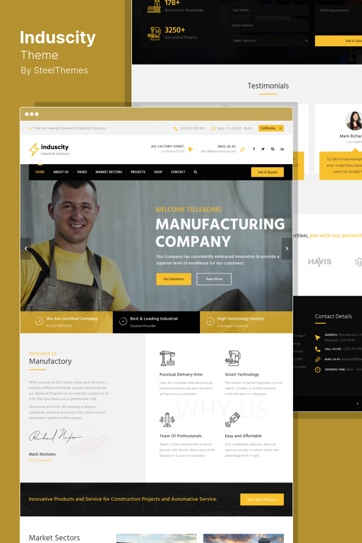 The Best WordPress Themes for Industrial and Manufacturing Sites