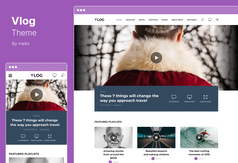 Vlog Theme - Video Blog Podcast WordPress Theme