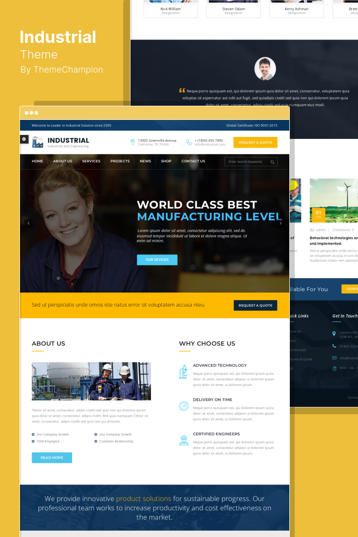 The Best WordPress Themes for Industrial and Manufacturing Sites