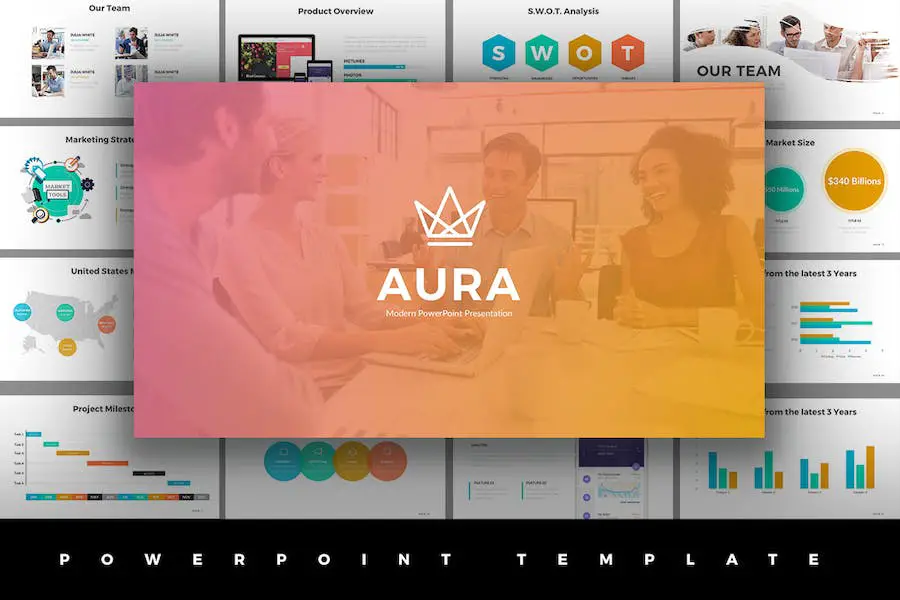 Aura Powerpoint Template -