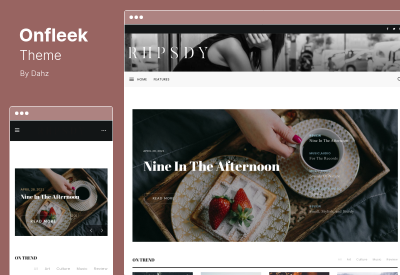 Onfleek Theme - AMP Ready Responsive Magazine WordPress Theme