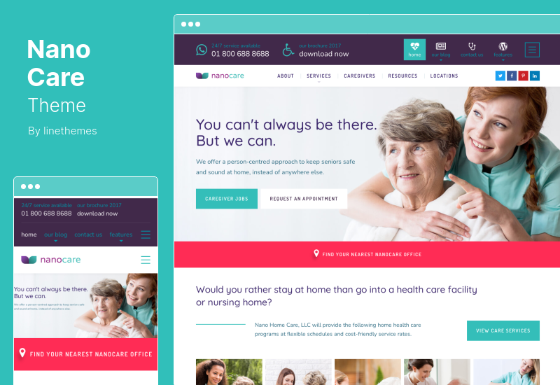 NanoCare Theme - Home Health Care, Medical Care WordPress Theme