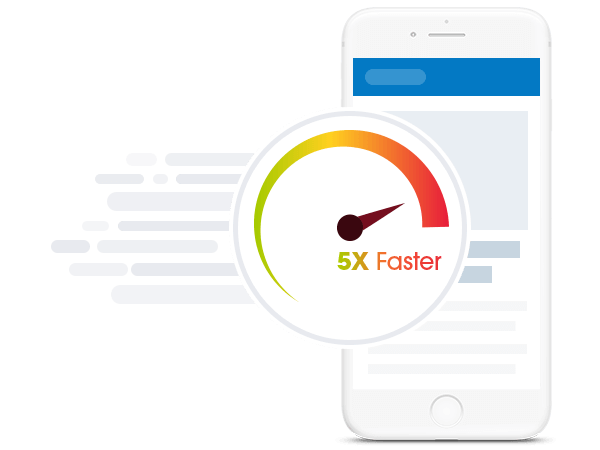 5x Faster Page Load on Mobile