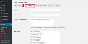 phpmyadmin search and replace wordpress url