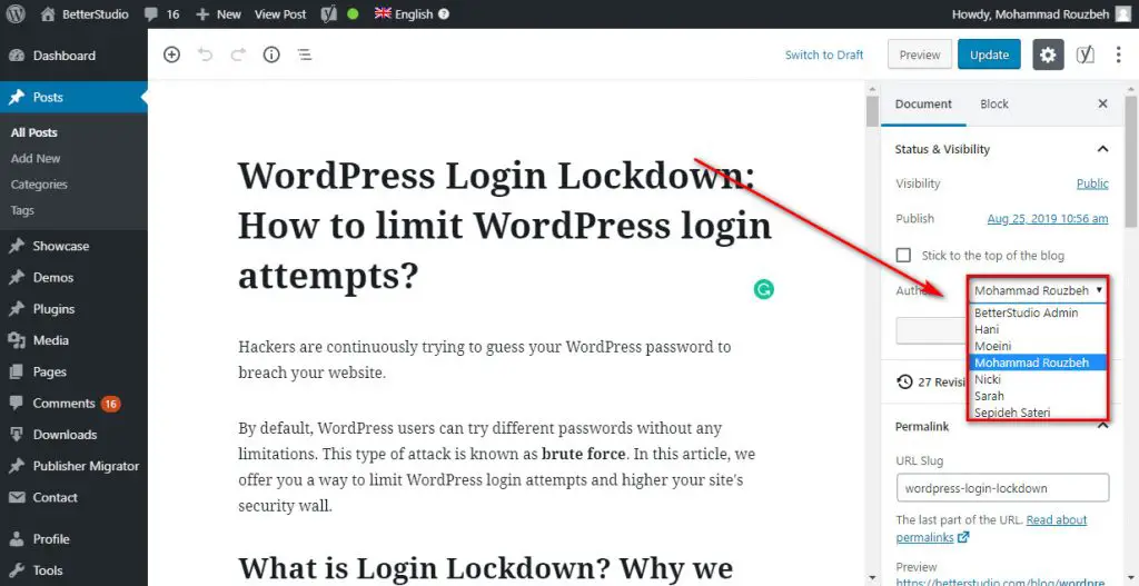 How to Change Author in WordPress? (Step-by-Step) - BetterStudio