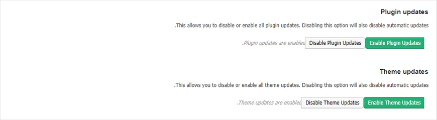 disable auto update in WordPress