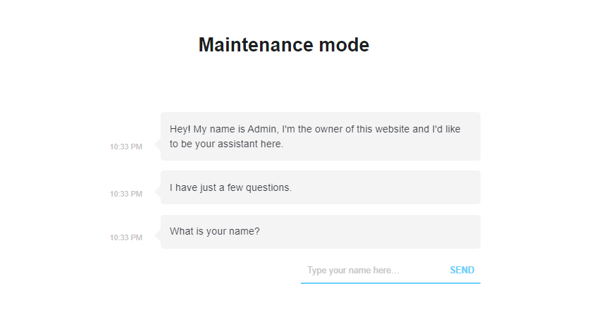 WordPress Maintenance Mode