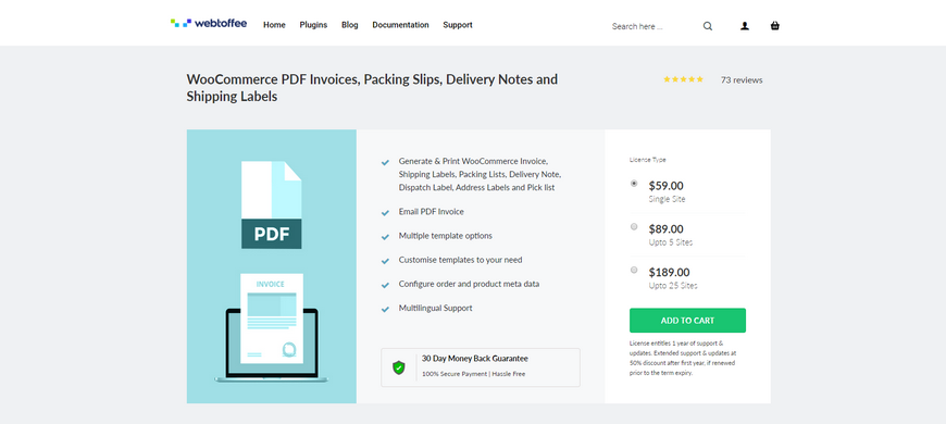 woocommerce pdf invoice