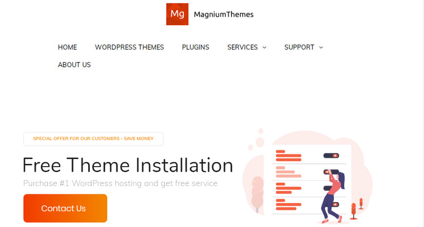 free wordpress theme installation service