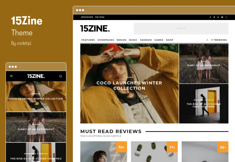 15Zine Theme - Magazine Newspaper WordPress Theme