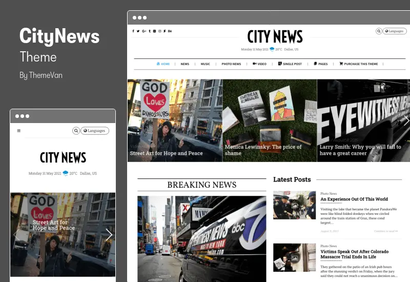 CityNews Theme - Comprehensive Newspaper WordPress Theme
