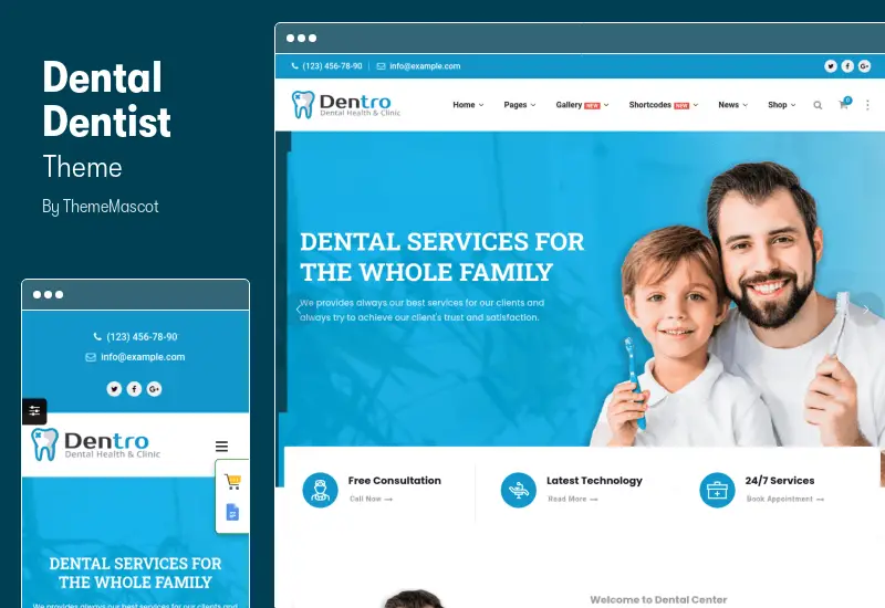 Dental Dentist Theme - WordPress Theme for Dental Clinic 