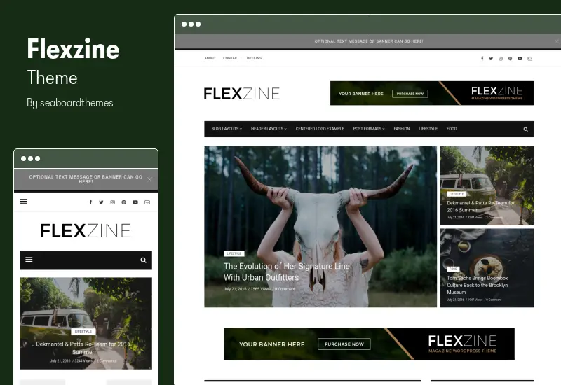 Flexzine Theme - Fashion Magazine Blog WordPress Theme