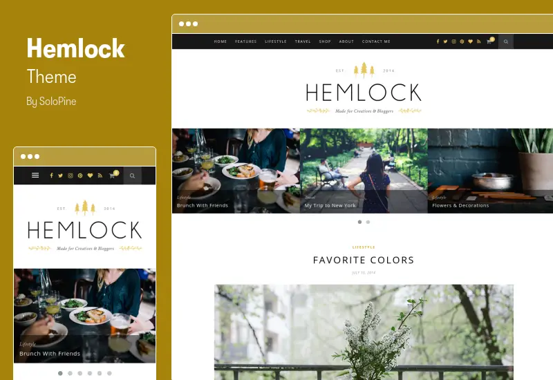 Hemlock Theme - A Responsive WordPress Blog Theme