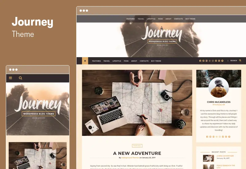 Journey Theme - Personal WordPress Blog Theme