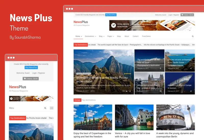 News Plus Theme - News and Magazine WordPress theme