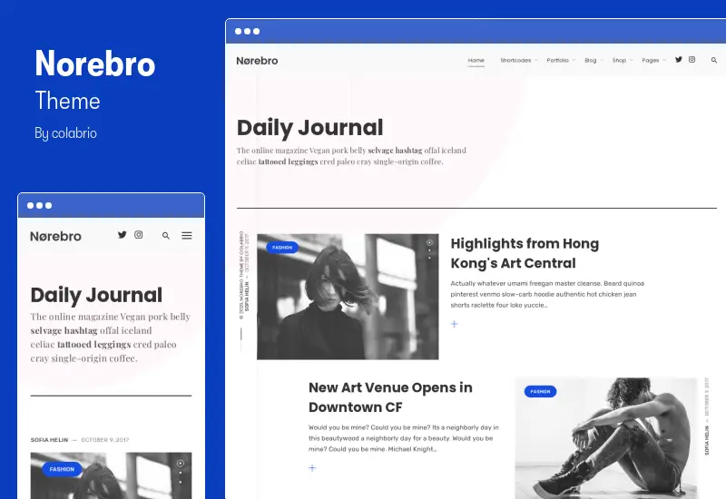 Norebro Theme - Creative Portfolio Theme for Multipurpose Usage