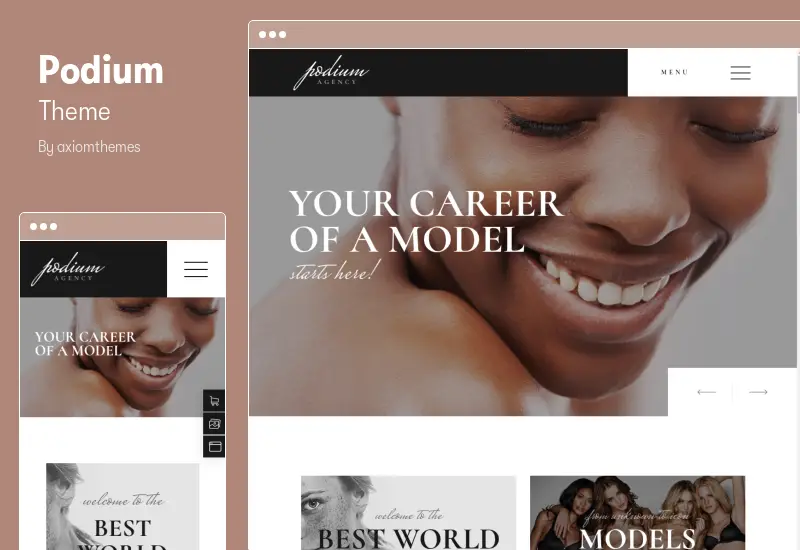 Podium Theme - Fashion Model Agency WordPress Theme