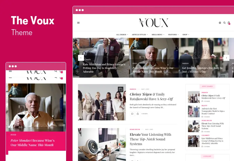 The Voux Theme - A Comprehensive Magazine WordPress Theme